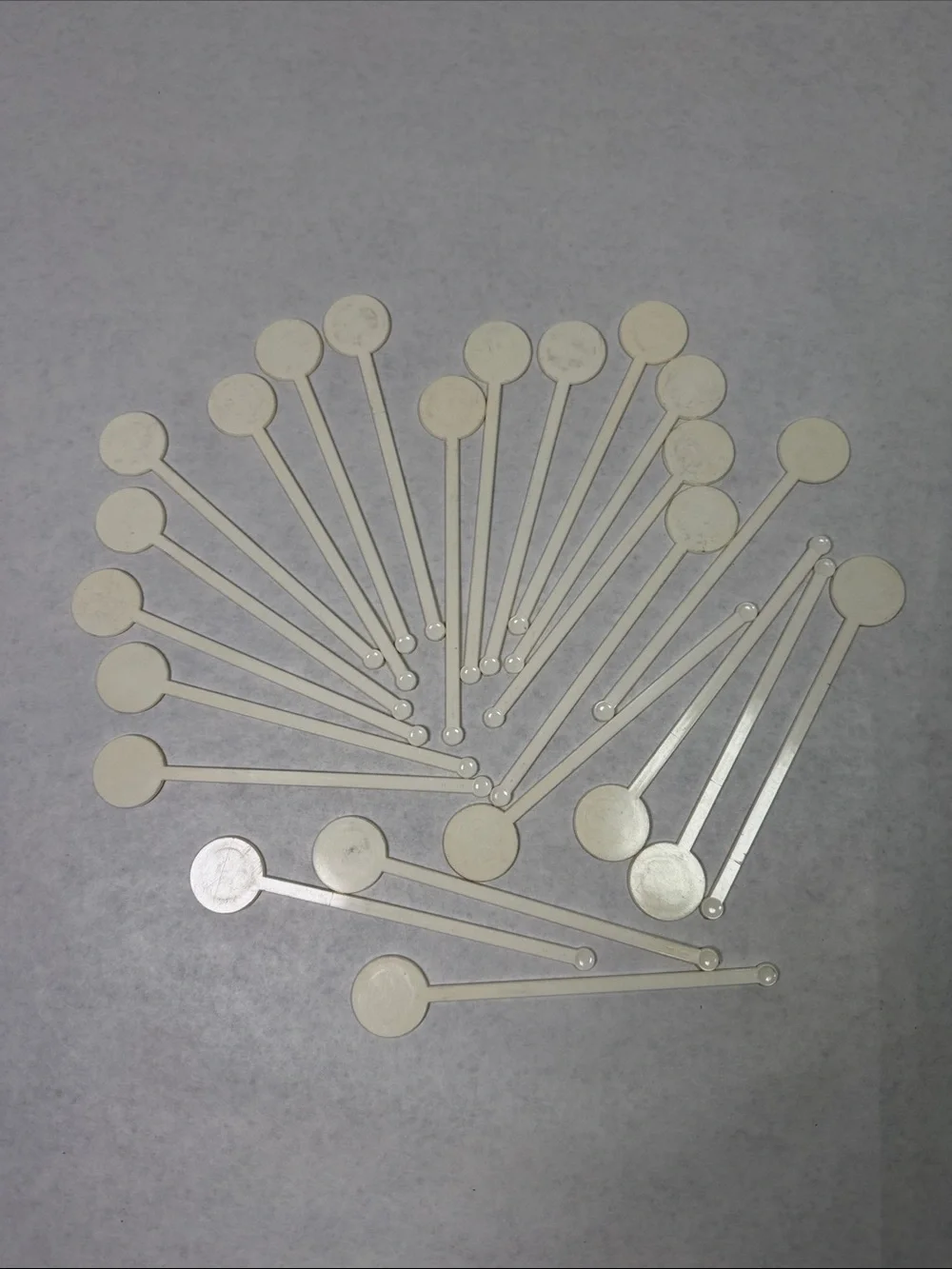23 Vintage Parrot White Drink Stirrer MCM Swizzle Sticks Hotel Bar Souvenir